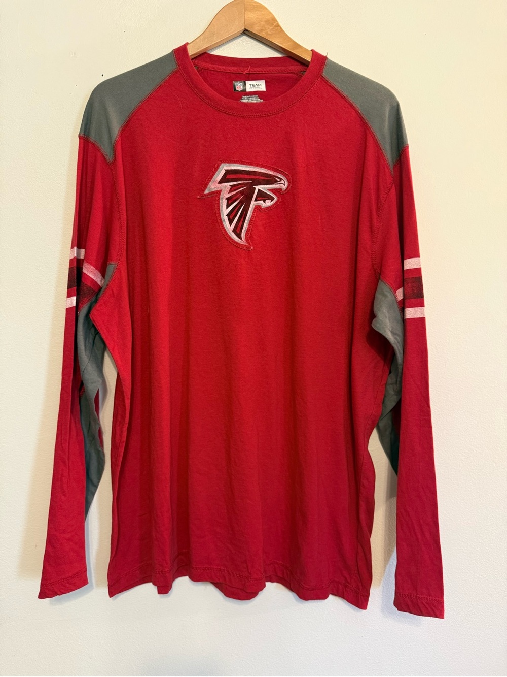 Atlanta Falcons Retro Look Long Sleeve T Shirt Sz 2XL NFL Team Apparel ATL - Picture 2 of 5